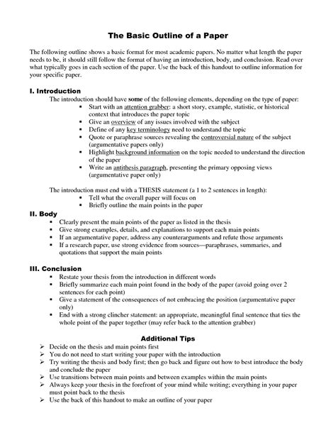 guidelines for writing a research paper.